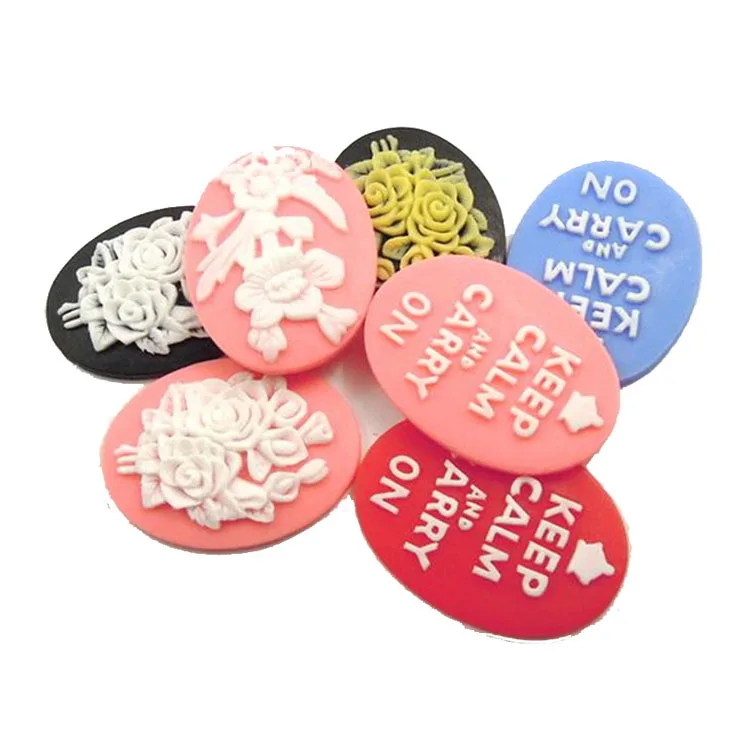 Wholesale Flatback Resin Cabochon Oval Cameo for Jewelry Making