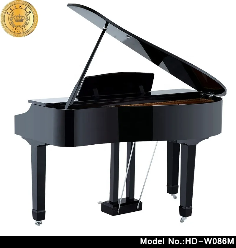 mini piano ! 88 keys grand piano black polish with  bluetooth function (HD-W086M)