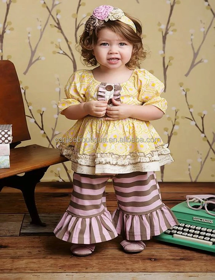 
Wholesale lovely ruffle wholesale children fall clothing usa 