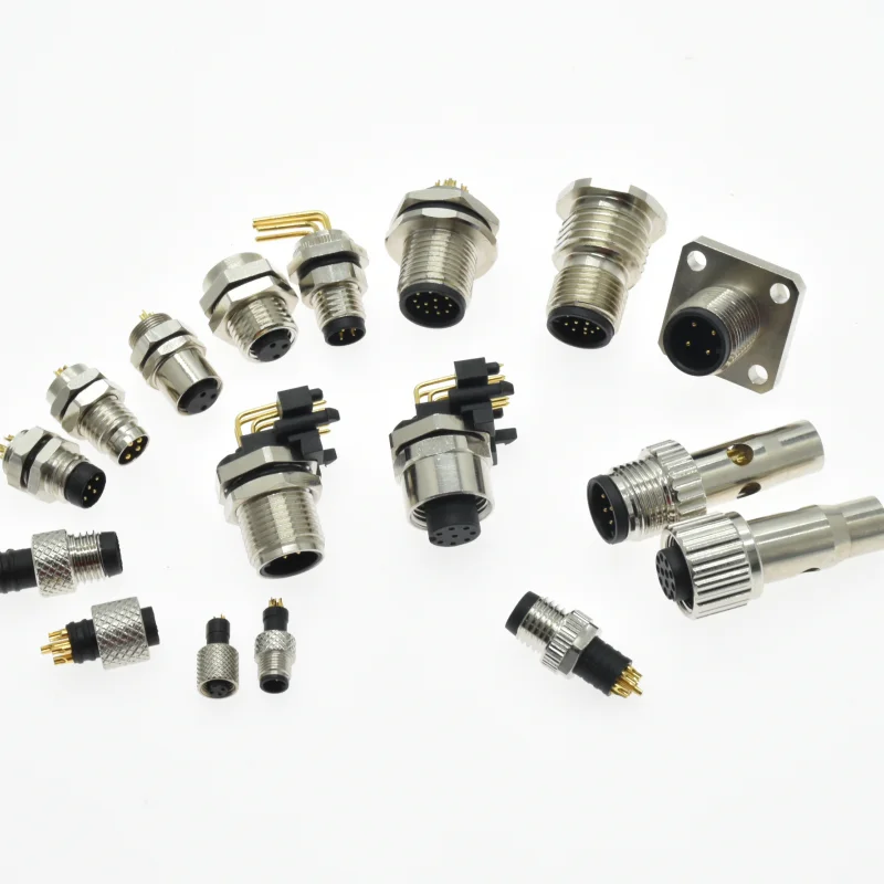 M5 M8 M12 A B D code electrical waterproof screw cable connector