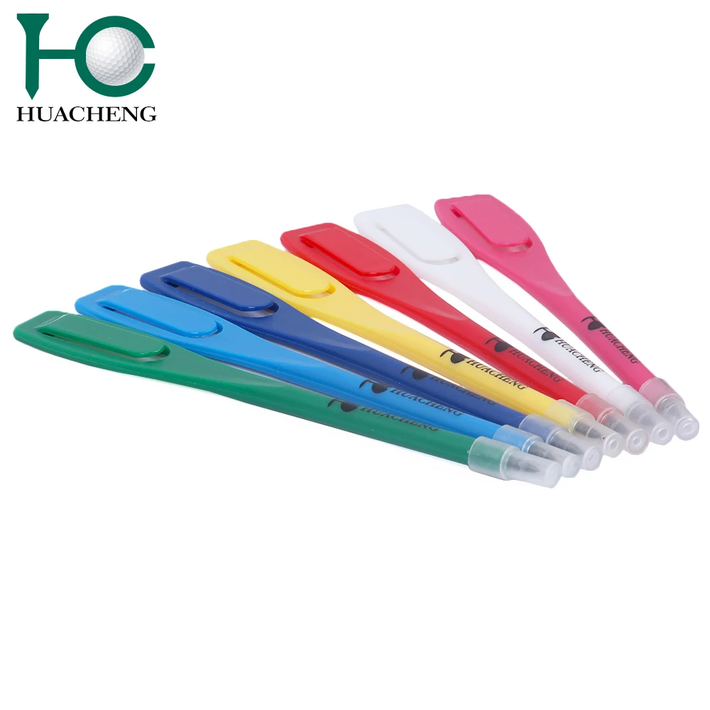 Colorful plastic golf pencils with cap in plain or with custom logo printing