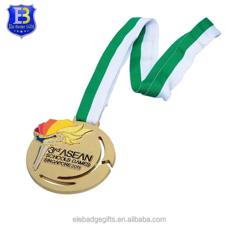 2017 Special deign school games gold plating promotion metal medal for all items