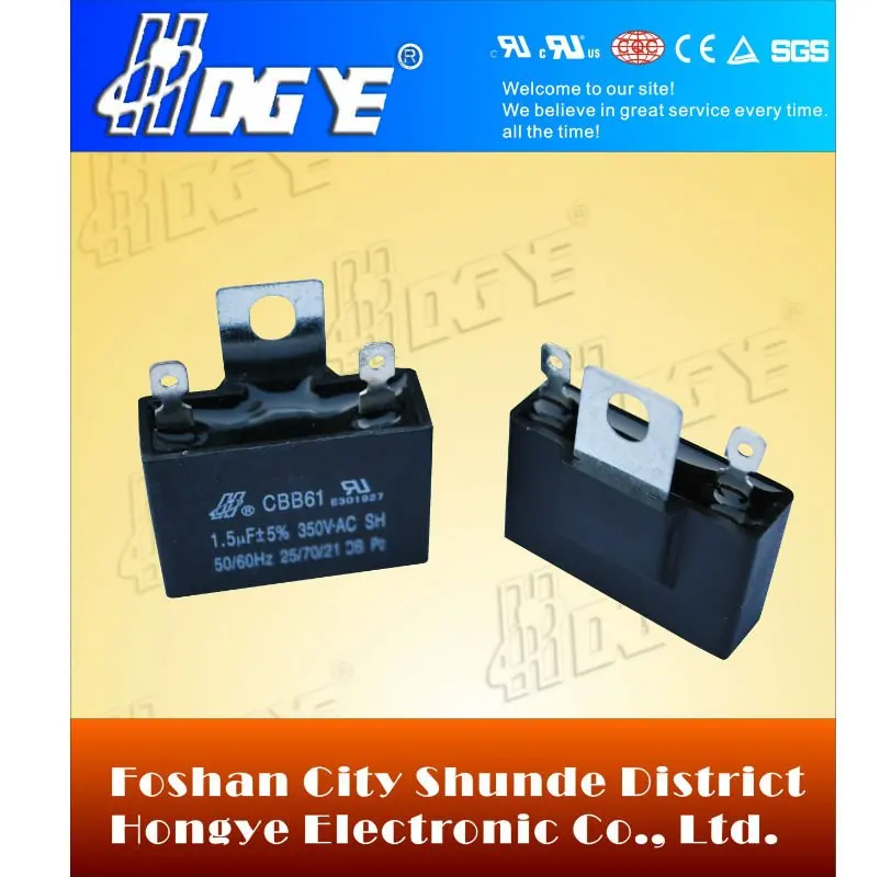 Factory Direct Sale capacitor compressor Dc Link CBB61 capacitor for ac for Motor motor