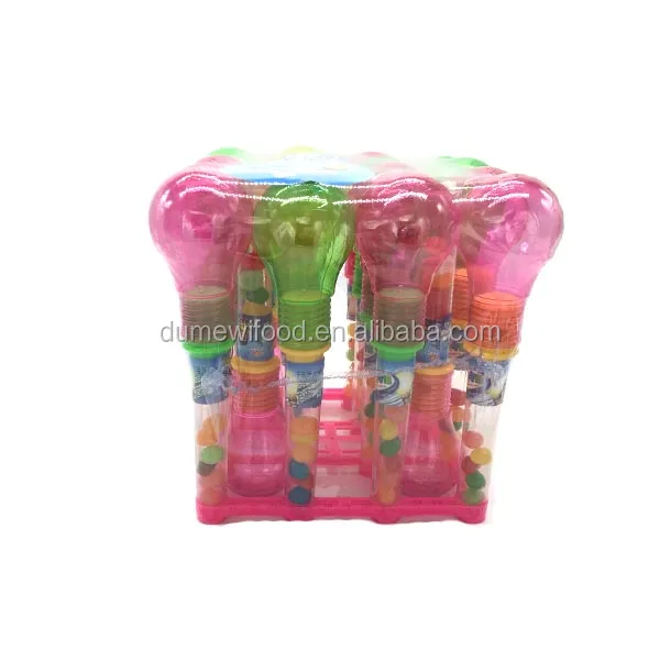 Cheap Plastic Light Bulb Toy Candy with Light