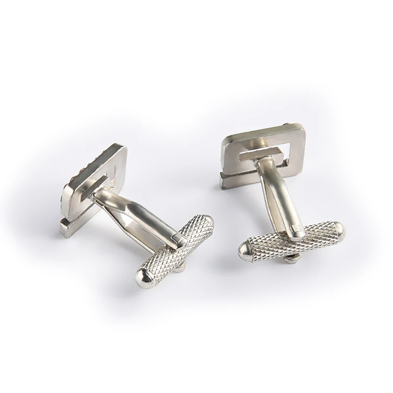 Мужские серебряные запонки с алфавитом на заказ, квадратные запонки с кристаллами для французских рубашек