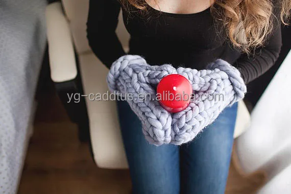 
Handmade Knitted,Chunky, Warm, Winter, merino wool glove 