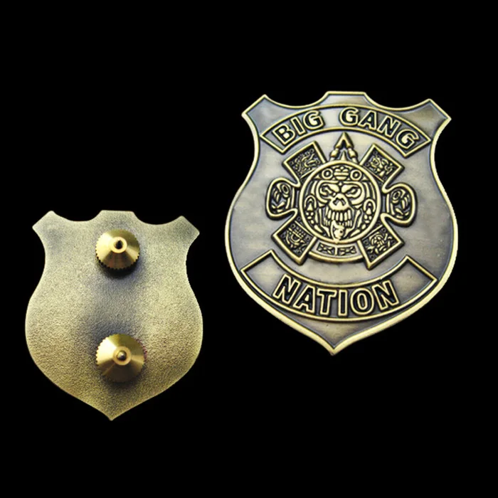 antique gold/antique silver/antique bronze pin in any size