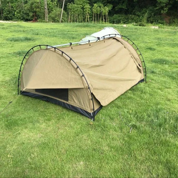 High Quality 1-2 Persons Waterproof Canvas Outdoor Camping Swag Tent