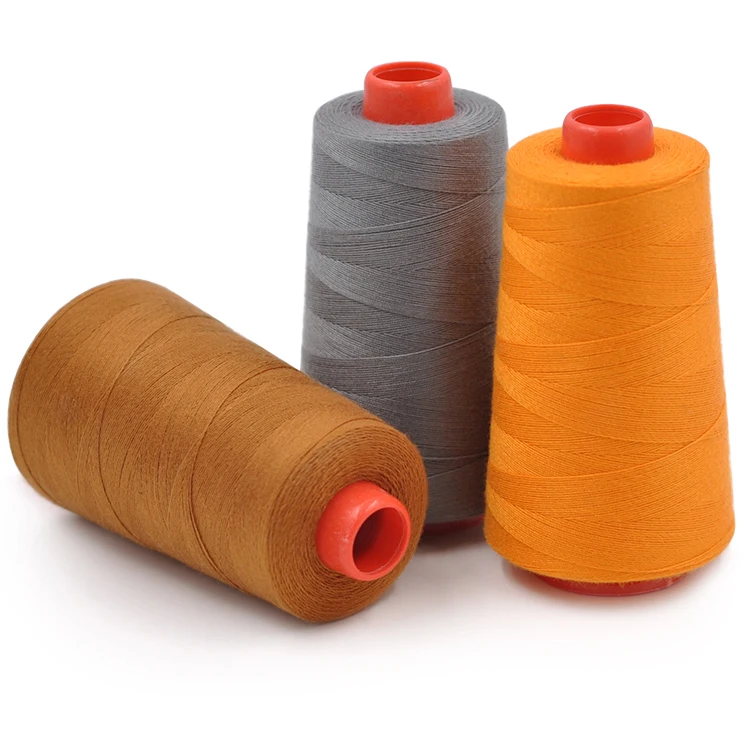 Tex 60 Tex 90 Tex 105 Perma Poly Core Manufacturers Industrial 100 Polyester Cotton Sewing Thread Suppliers for Jeans