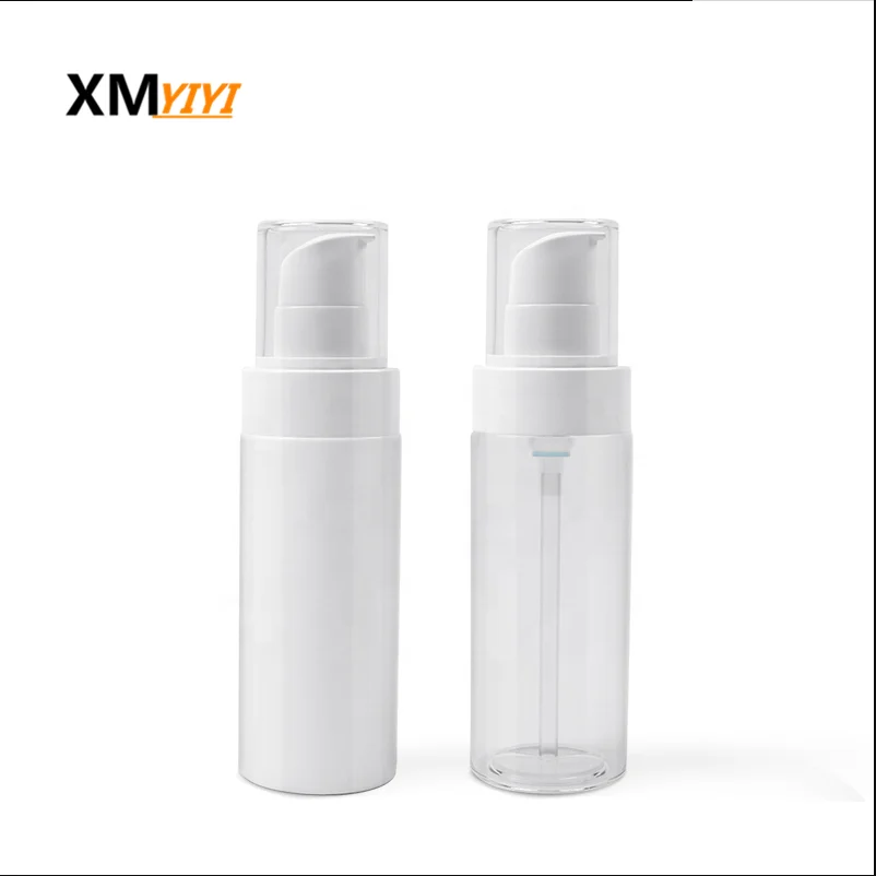 High quality 100 ml 120 ml 150 ml White/Clear empty PET plastic cosmetic packaging bottle duckbill emulsion bottle