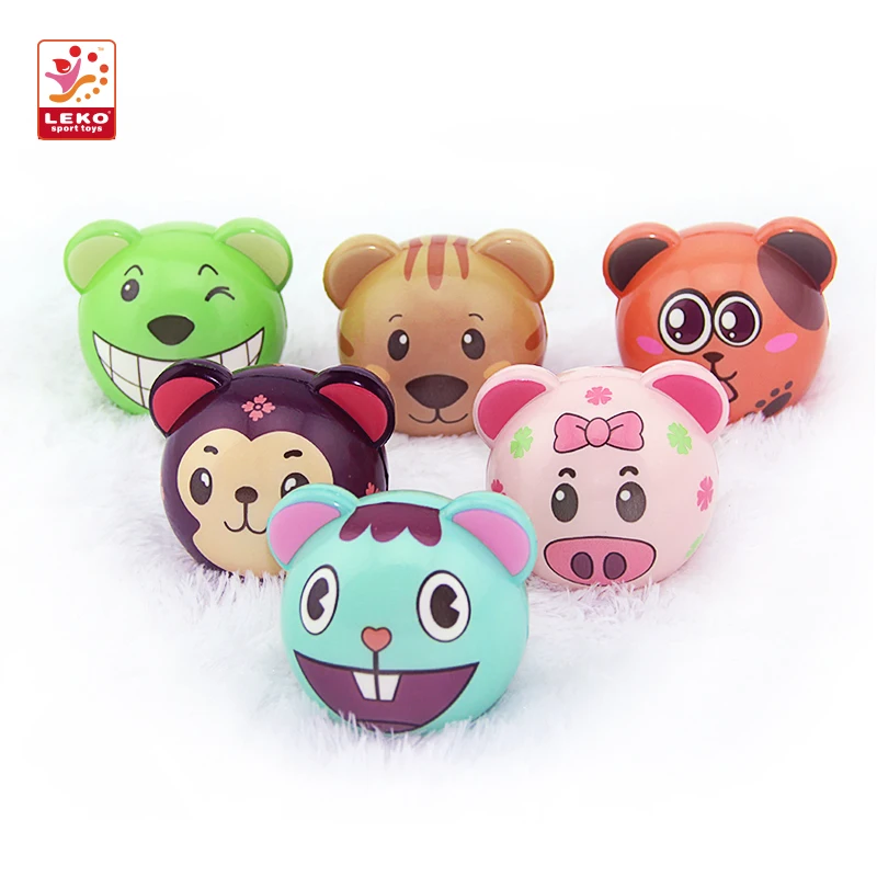
Hot sale cartoon squishy animals small soft toy rubber ball mini PU stress ball for kids 
