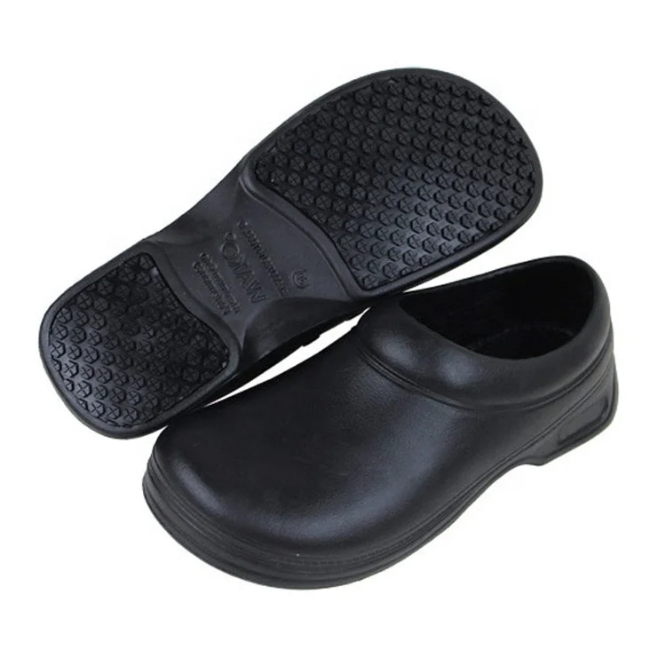 Grease proof skid resistant steward stewardess crew staff clerk kitchen chef anti-skid nonslip uniform dress safety clog shoes
