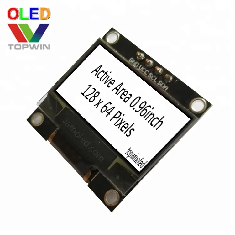 0.96' 0.96inch 0.96 inch 128x64 pixels blue colour oled display module 4pin iic interface i2c serial TW28640960A-B ssd1306 PCB