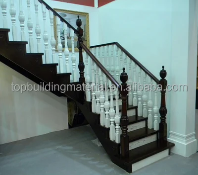 
White and black staircase duplex staircase solid wood staircase 