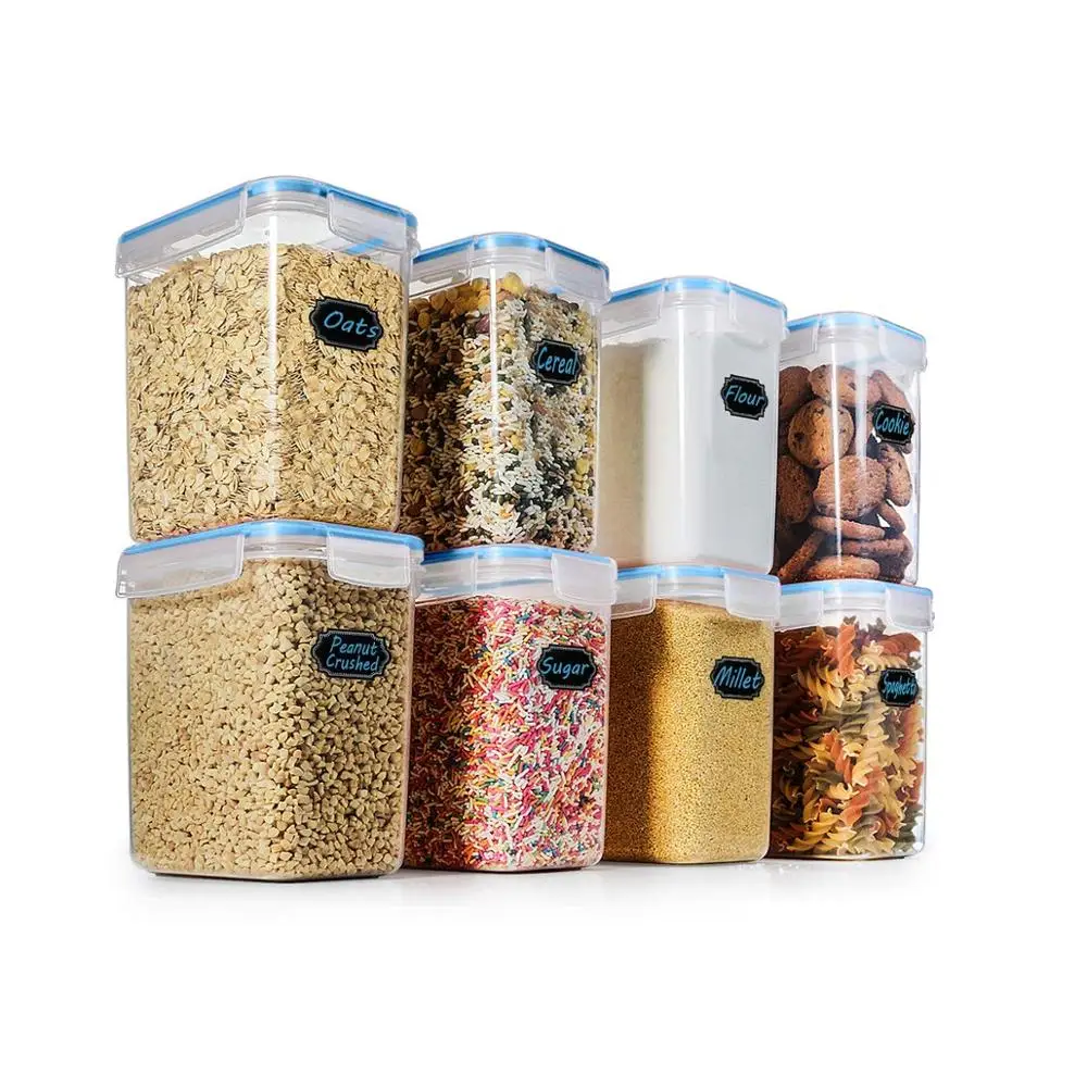 1.6L Plastic Cereal Kitchen Food Container Box Airtight Watertight Dry Food Storage Containers