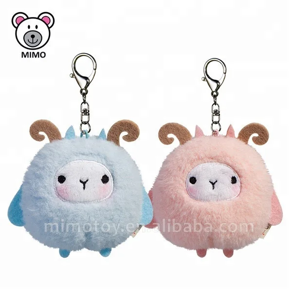Various Stuffed Animal Head Plush Toy Dog Keychain / Keyring With Hat LOW MOQ Wholesale Mini Soft Plush Christmas Dog Keychain
