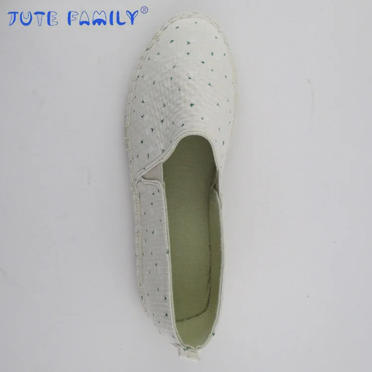 Hot Sale flat Woman  Ladies canvas espadrilles women Comfortable espadrilles jute shoes