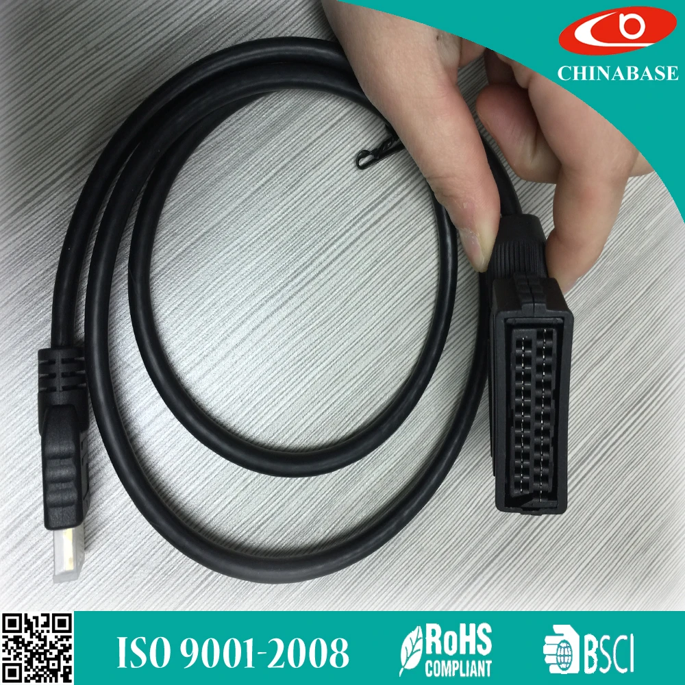 Хорошее качество, оптовая цена, штекер Scart для кабеля HDMI/Rca