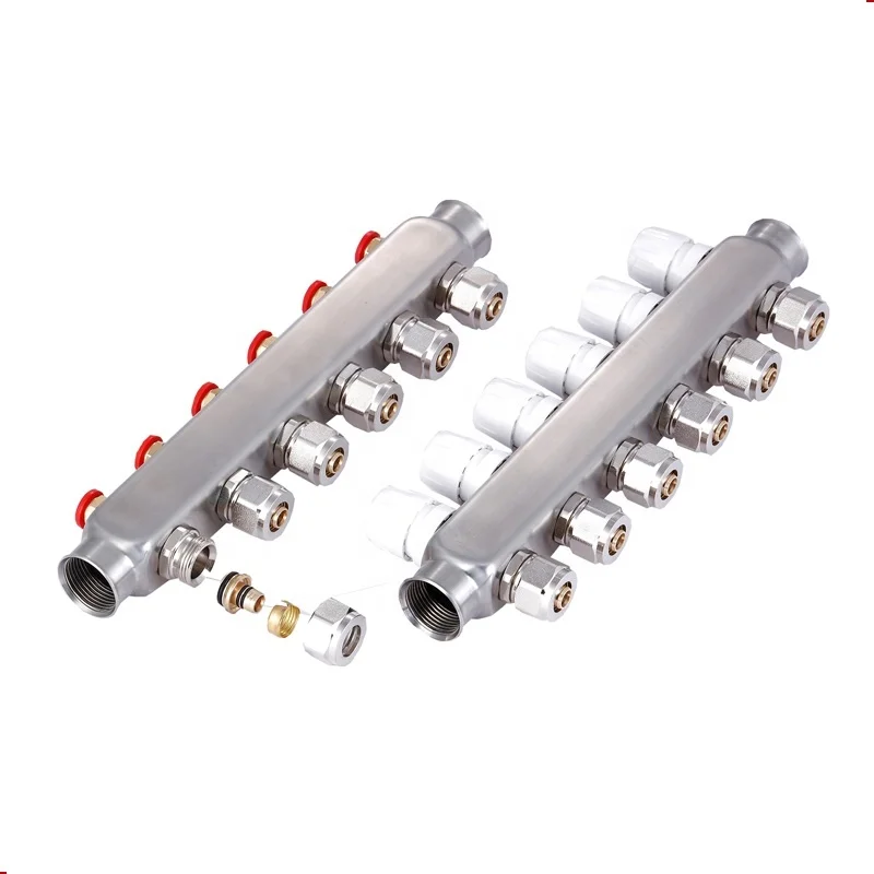 Welldone Stainless Steel Radiant heating Manifold With Adjustable Flow Meter