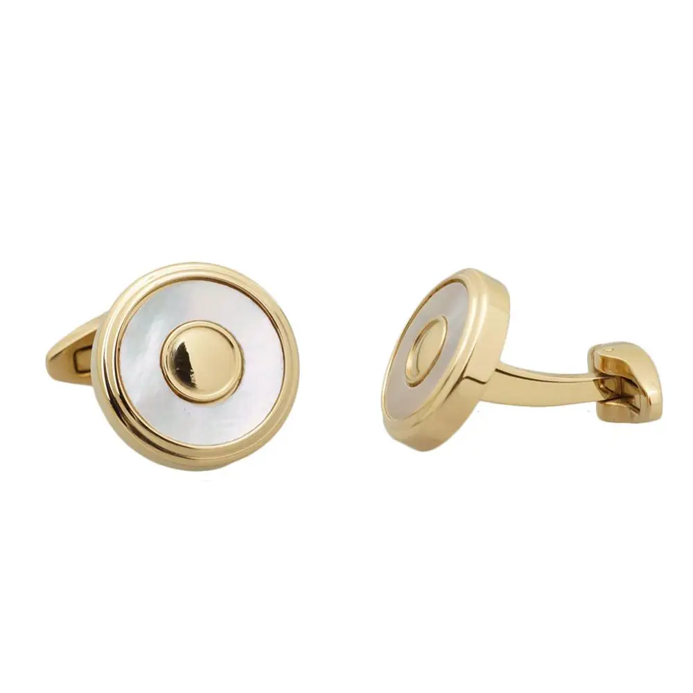 Высококачественные запонки из нержавеющей стали с жемчужными вставками для шафера