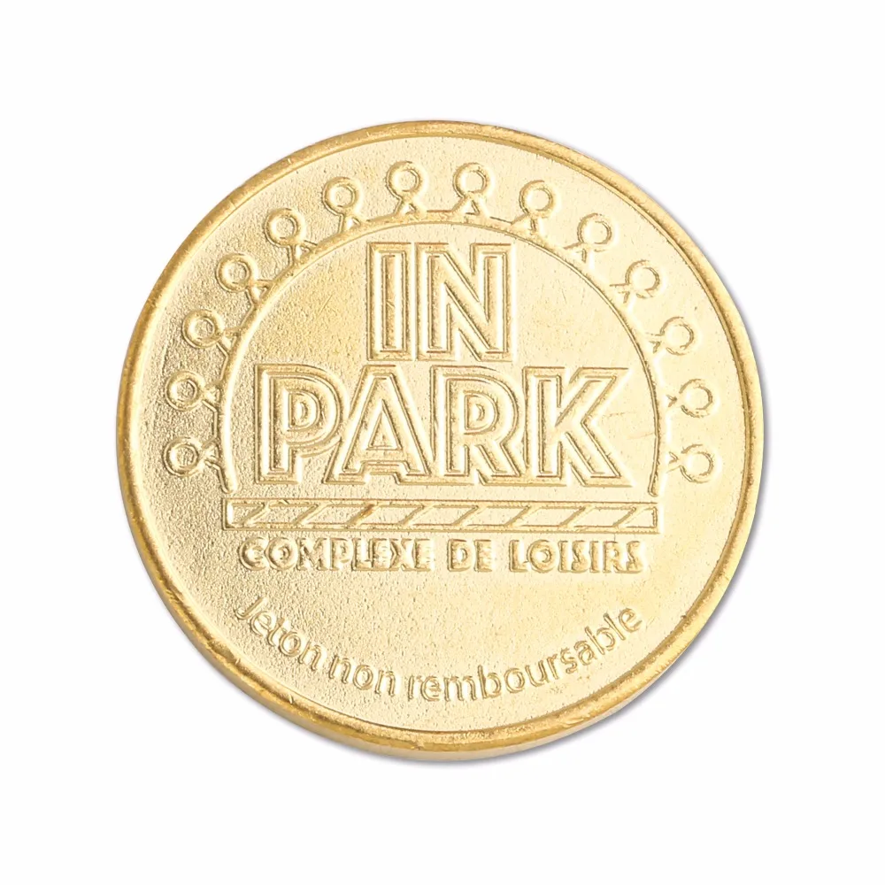 Golden 3d Metal Coin Token Game Machine Brass Stainless Steel Red Copper Cupronickel  Iron