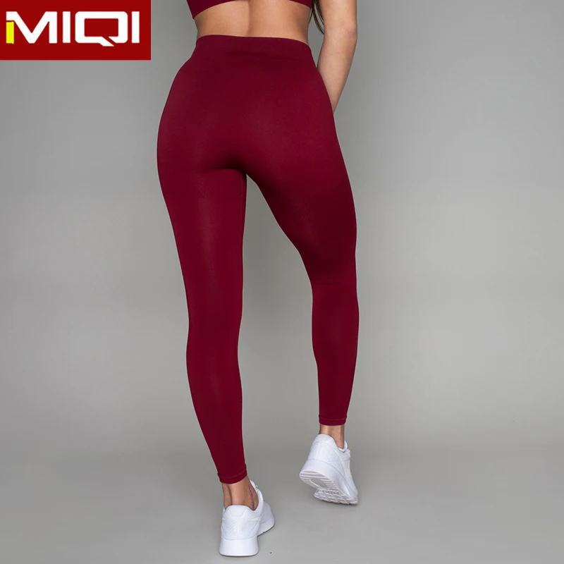 Four way Stretch Fitness Yoga Wear Breathable Gym Pants High Waisted Leggings Red Yoga Pants For Women