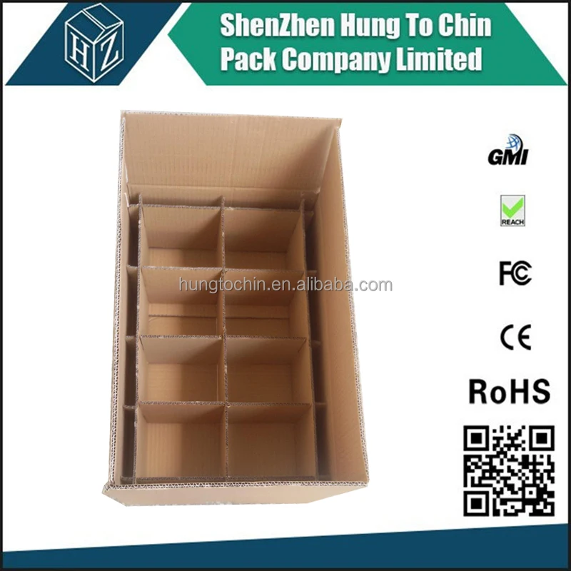 China supplier Cardboard box 3-Layer E-Flute Corrugated partition
