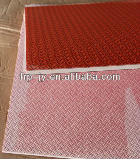 High Strength Scaffolding Board Anti-Slip Fiberglass FRP Panel(PVC Edge) For Building and Boat Deck Board