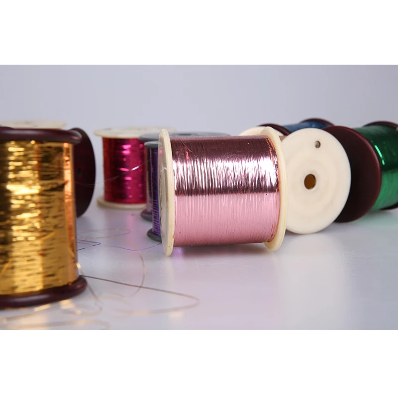 Многоцветная металлическая нить M-типа, плоская нить для вышивки или вязания