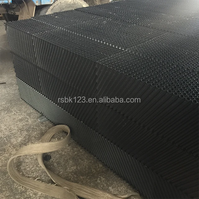 Oblique Wave Plastic pvc fill packing cooling tower corrugated sheets