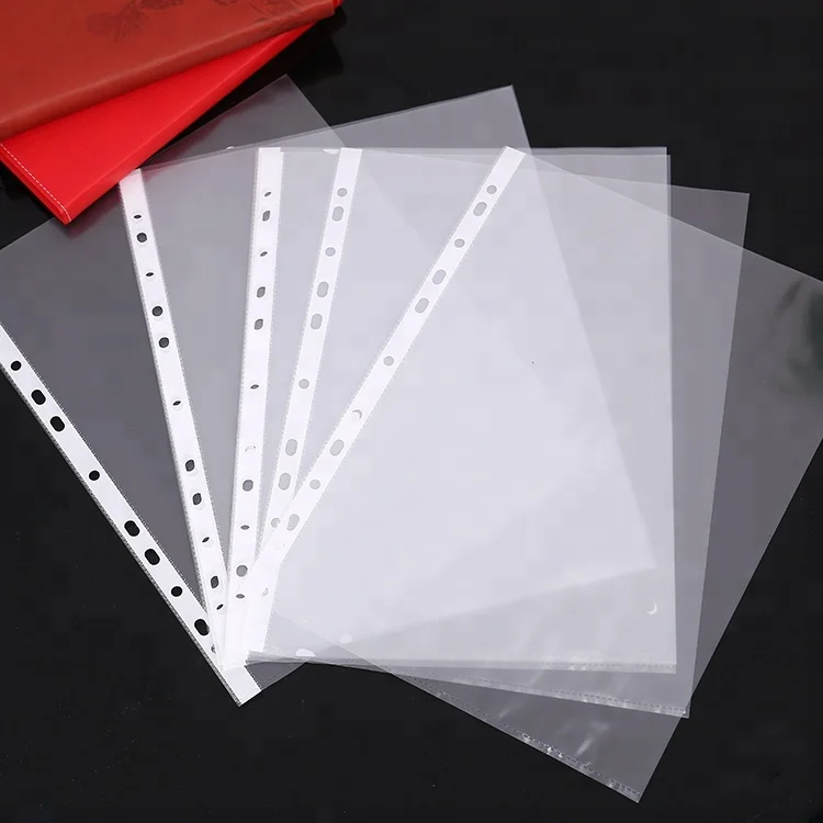 A4 PP Clear Waterproof Document Holder 11 holes Sheet Protector