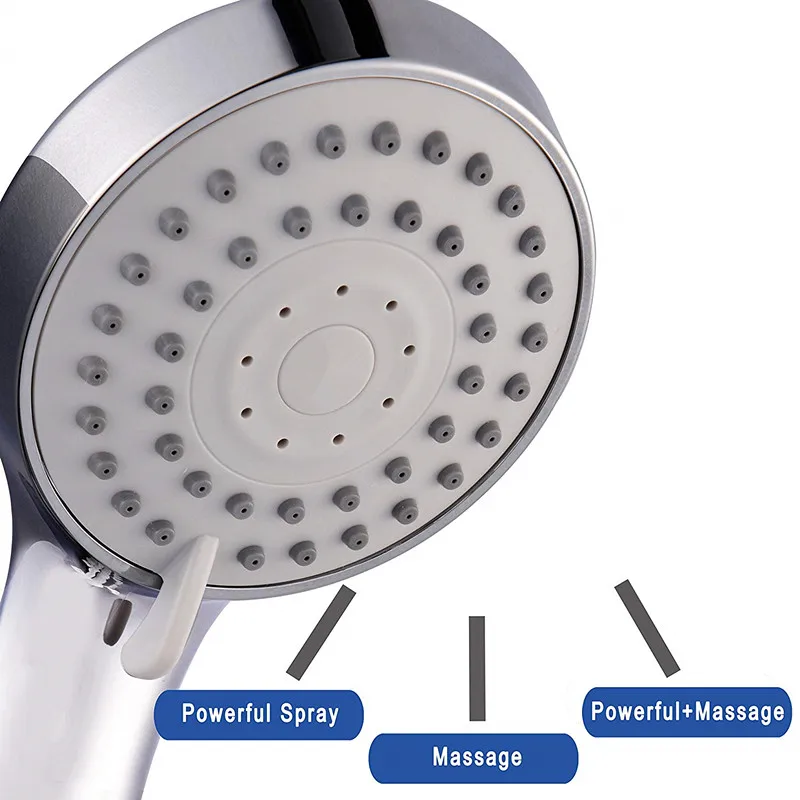 Powerful Shower Spray against Low Pressure Water Supply Pipeline High Pressure Handheld Shower Head with