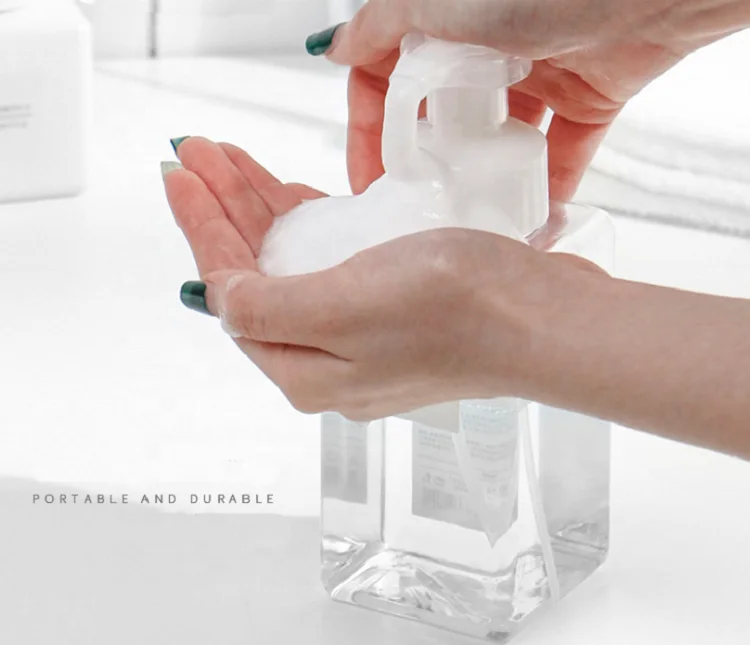 
Wholesale 250ml Empty Amber Colored Square Plastic PETG Foam Pump Bottles 