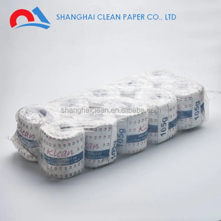 100% Recycle Pulp White Tissue Roll Natural Paper Napkin 2 Ply 300 Sheets Tissue Paper Custom Embossing Toilet Paper