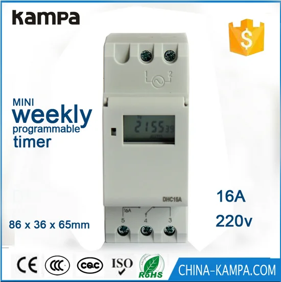 Microcomputer Electronic Programmable Digital TIMER SWITCH Time Relay Control 110/220V AC 16A Din Rail Mount
