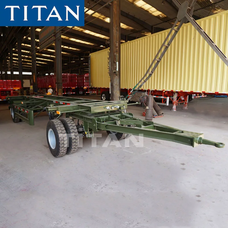 Container Chassis Drawbar Semi Trailer Skeleton Drawbar Trailers for Sale
