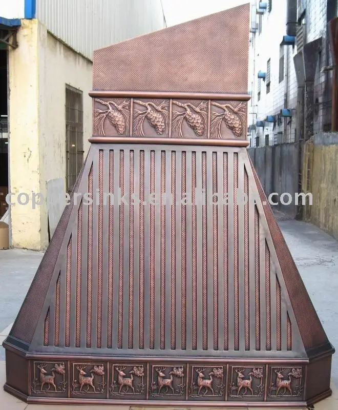kitchen copper range hood