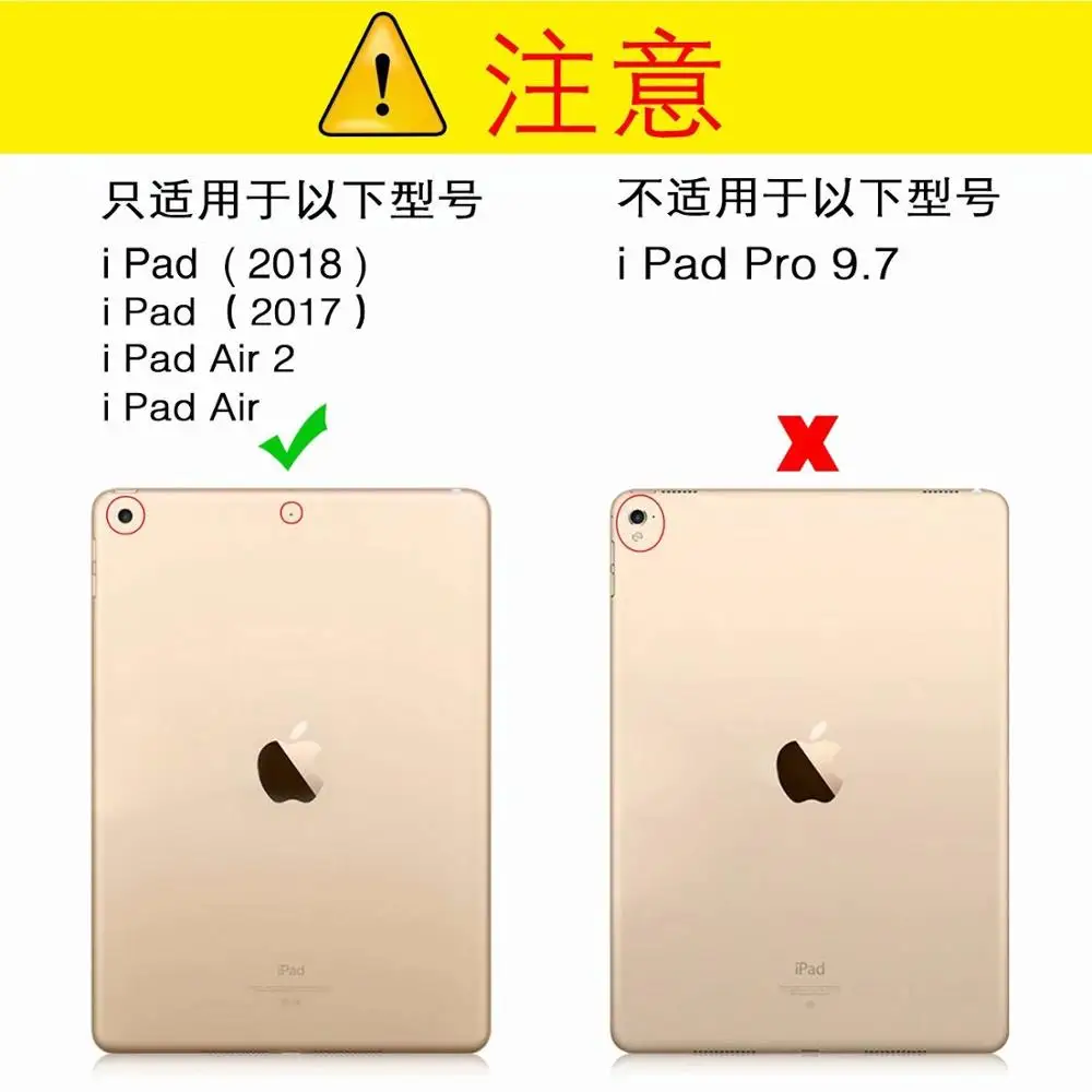 
PU Leather For IPad 9.7 Inch 2018/2017 Case, Premium Leather Business Slim Folding Stand Folio Cover with Auto Wake/Sleep 