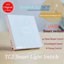 BroadLink TC1 E-Touch RF Smart Home Wall Light Switch WiFi control from phone Single live wire connection By Android IOS Phone