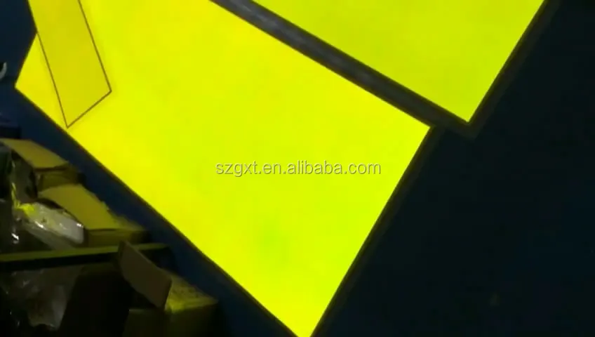yellow on yellow off el backlight sheet panel,electroluminescent display panel