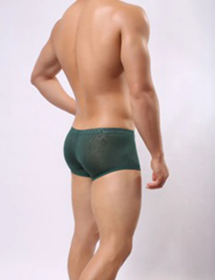 
New Arrival Sexy Lace Mens Boxer Underwear Leopard Print Inside SB1013 