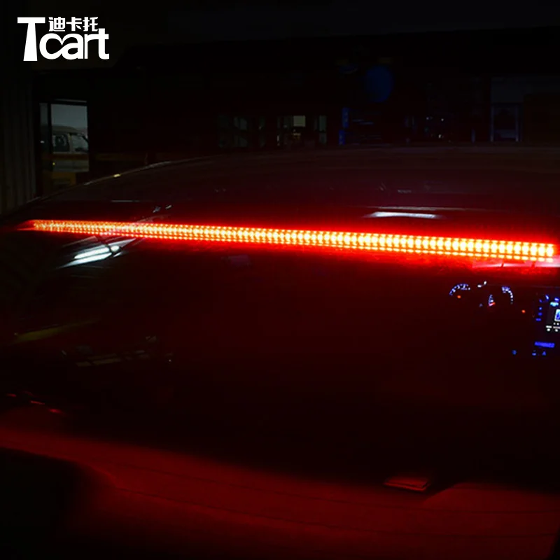 Hot selling High Position Brake Lighting Stop Lamp Red Color Flow Pattern Flexible Tail Led Strip Light Bar with Running