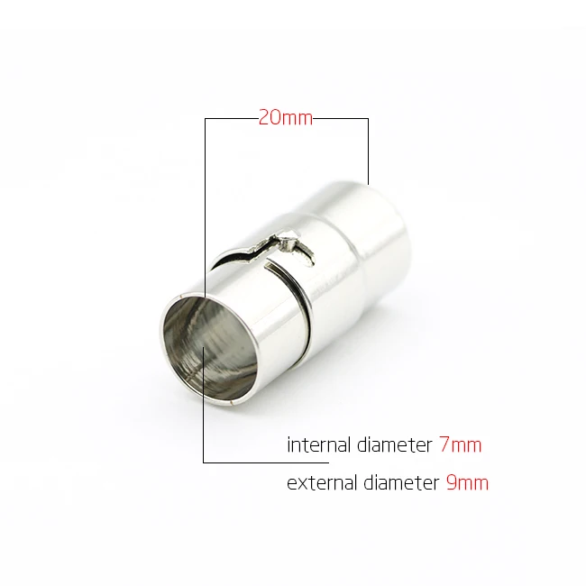 
8mm stainless steel end cap bracelet clasp types image end cap for leather bracelet 