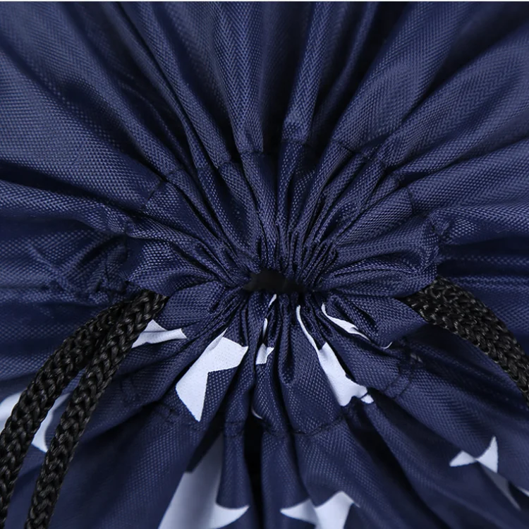 Good quality 210D polyester drawstring gym sport bag,Low MOQ waterproof fashional drawstring backpack with custom logo printing