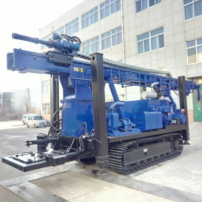 600m deep Diesel water borehole drilling rig machine with Rotary head for water drilling