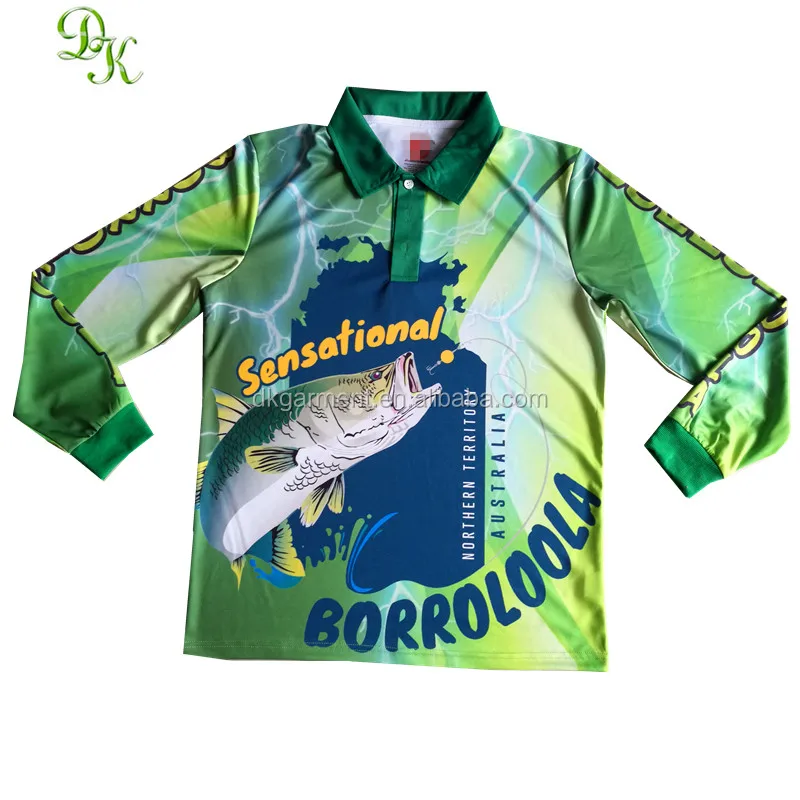 
custom long sleeves uv button up fishing shirt quick dry australia 