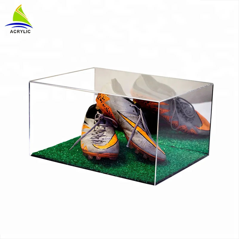 Оптовая прозрачного оргстекла акриловые обувной коробке с крышкой