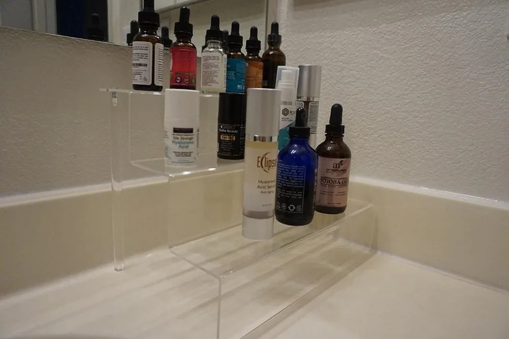 Acrylic 3 Step Freestanding Display Rack Acrylic Riser Stand acrylic display risers