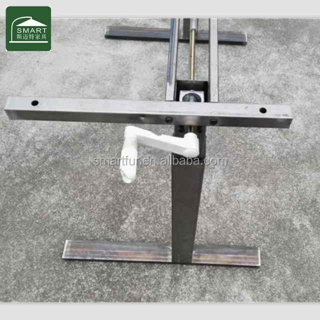 Sofa Corner Legs Chrome Iron High end Table Base Hardware Hand Crank Lift Office Desk Height Adjustable Metal Table Leg