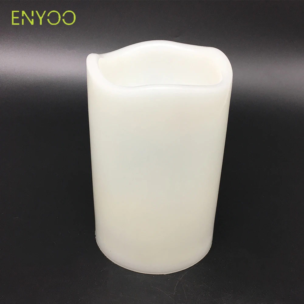 
Battery Operated Pillar PE and Wax Color Changing Flickering Laser LED Candle with 21 Keys Remote Control 